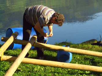 Flossbau am Walensee Teambildung, Betriebsausflug, Gruppenevent